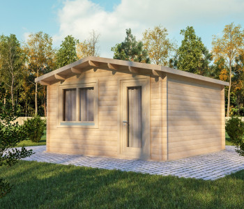 Headford Log Cabin 4 x 4m - 1 Room